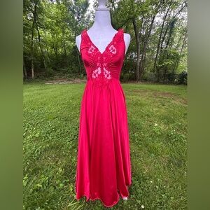 Vintage red lingerie dress